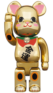 Be@rbrick Maneki neko Gold Plated 2 400%