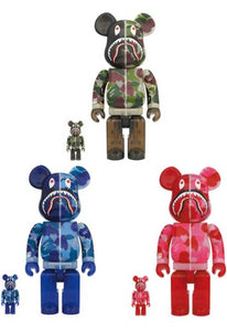 Be@rbrick Bape Clear ABC Camo Shark Green 100% & 400%