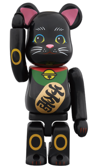 Be@rbrick Maneki neko 2 Black 100%