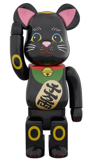 Be@rbrick Maneki neko 2 Black 400%